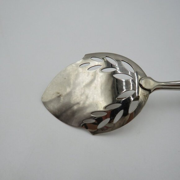 Scandinavian Antique Silver Pastry Tongs Art Deco Ornate Handles Marked NH830S - Picture 5 of 12